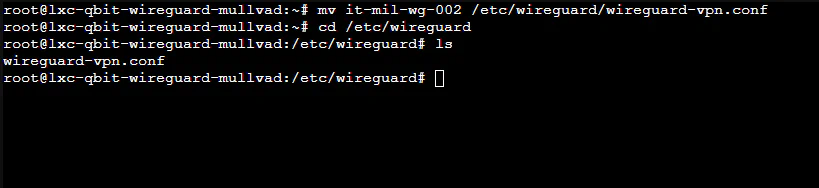 5º Configuración del tunel VPN (Mullvad)